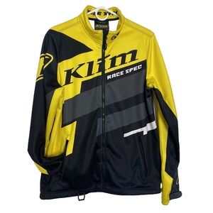 KLIM Race Spec Jacket  Men Size Medium W/ Face Mask Black Yellow Zipper Outdoors